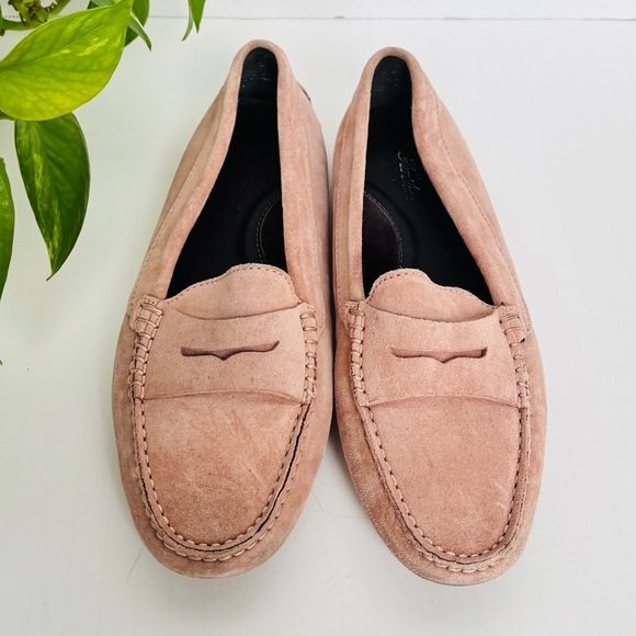Aurelien Pink Suede Loafers - Picture 3 of 9